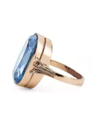 Original vintage din aur roz de 14k Acvamarin Inel Vintage vrc113r